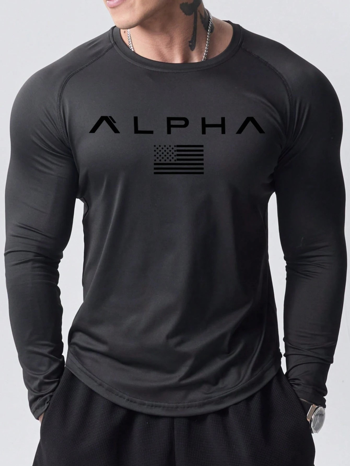 3D Printing Custom - Nova Camiseta Masculina de Manga Longa