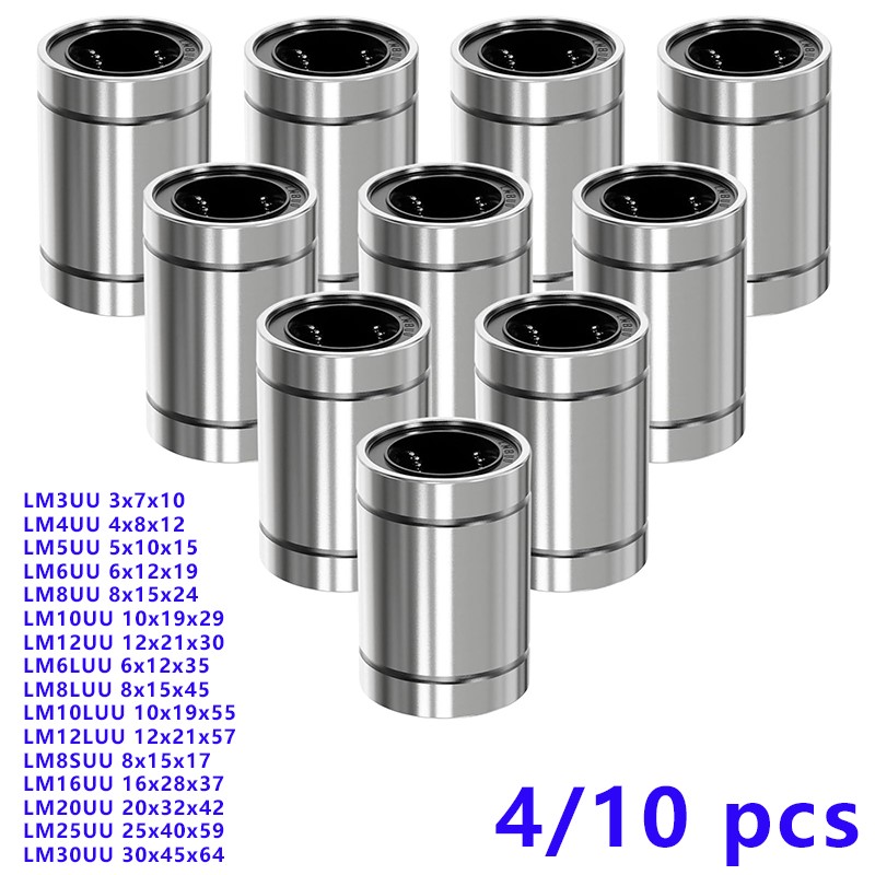 3D Printing Guide - 4/10 pçs lm8uu lm10uu lm16uu lm12uu