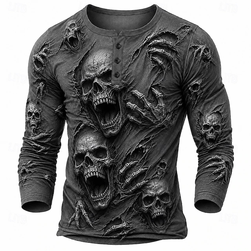 Camiseta Masculina de Manga Lo - 3D Printing Custom avaliação e preço