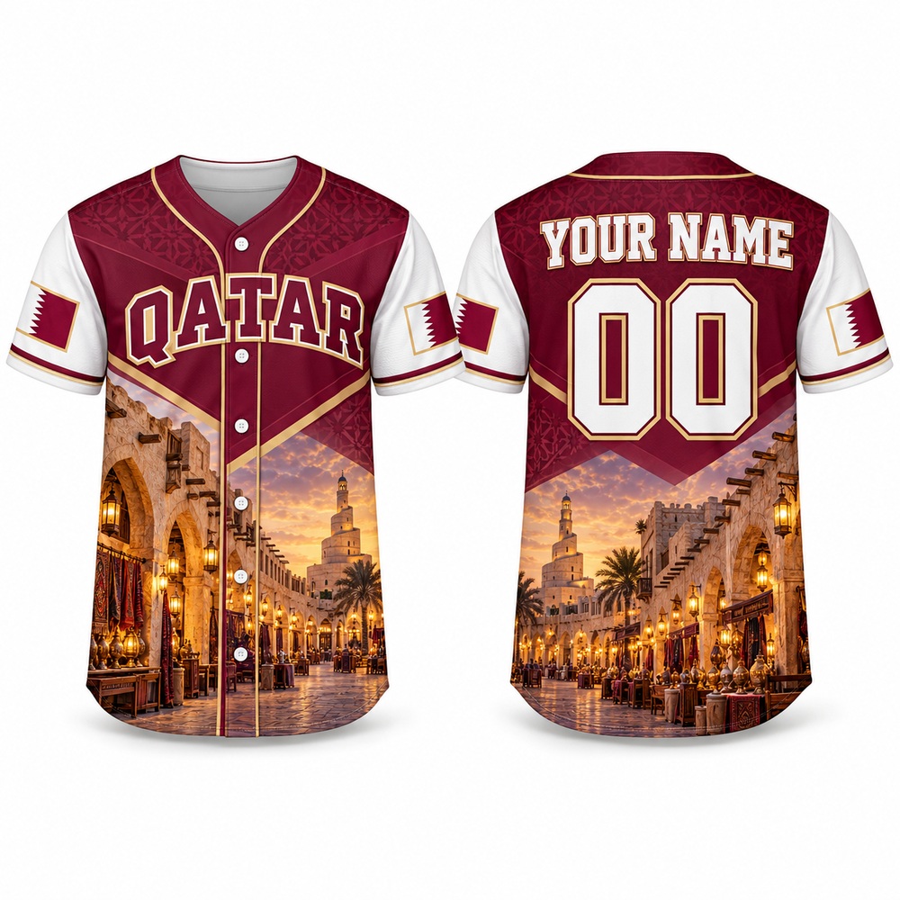 Camisa de beisebol personaliza - 3D Printing Qatar avaliação e preço